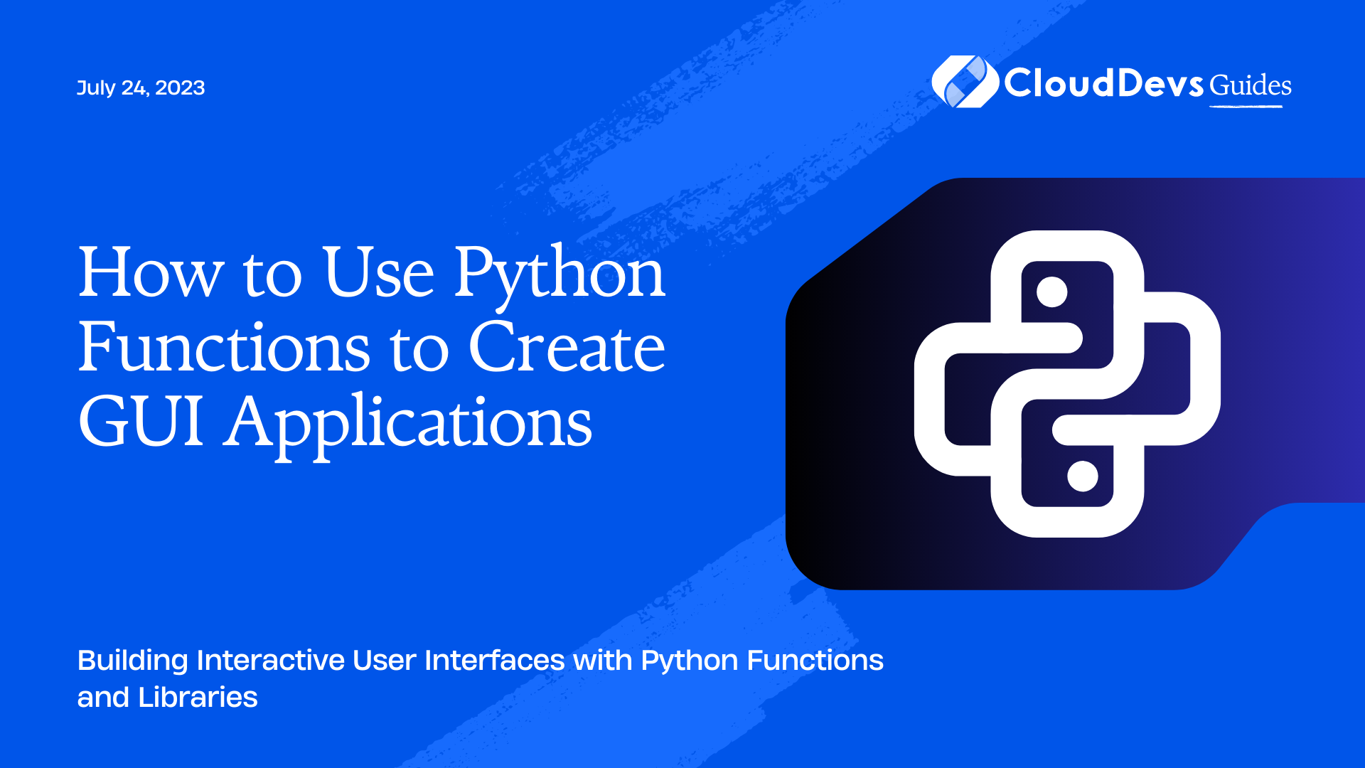 How To Use Python Functions To Create Gui Applications