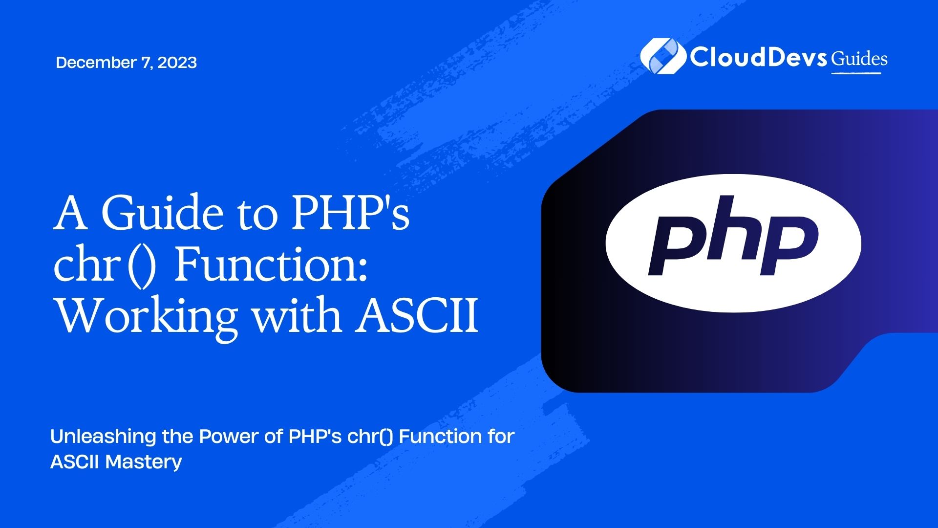 A Guide to PHP's chr() Function: Working with ASCII