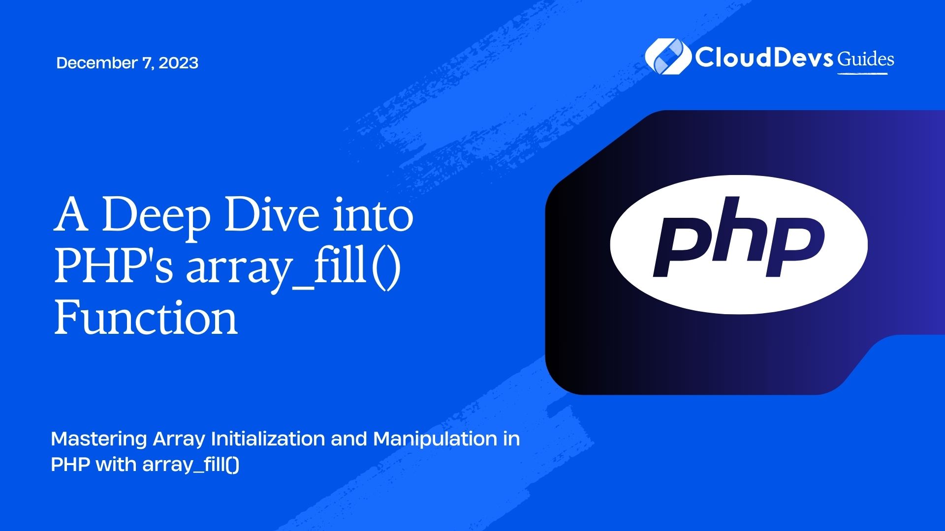 array_fill function in php
