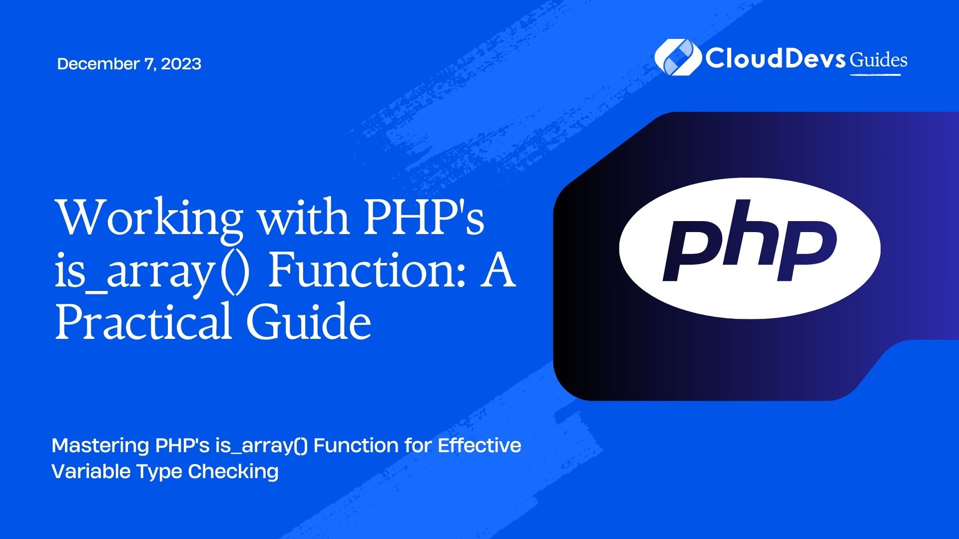Working with PHP's is_array() Function: A Practical Guide