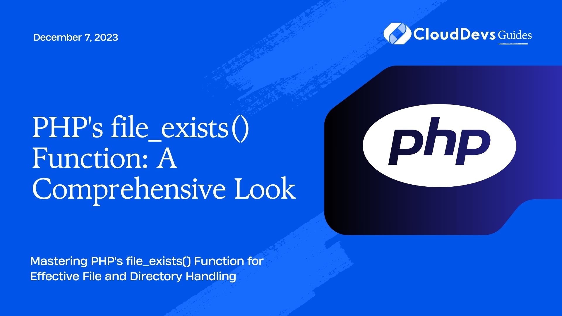 PHP's file_exists() Function: A Comprehensive Look