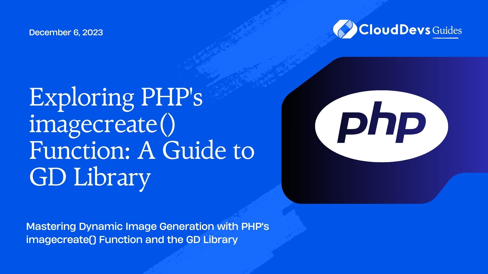 Exploring PHP's imagecreate() Function: A Guide to GD Library