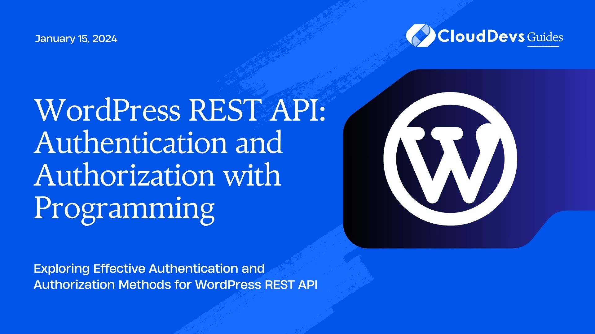WordPress REST API: Authentication and Authorization with Programming