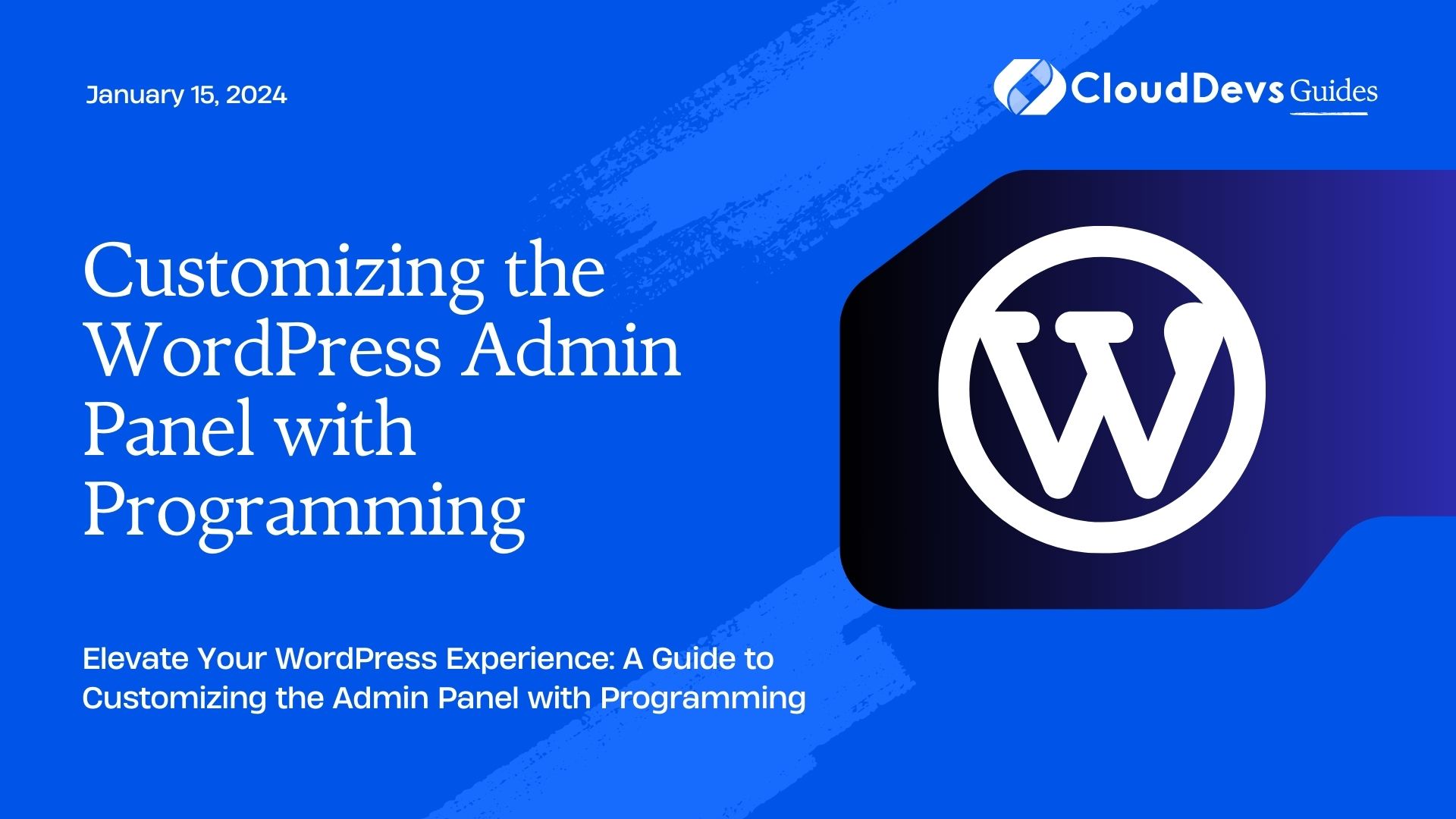 Customizing the WordPress Admin Panel with Programming
