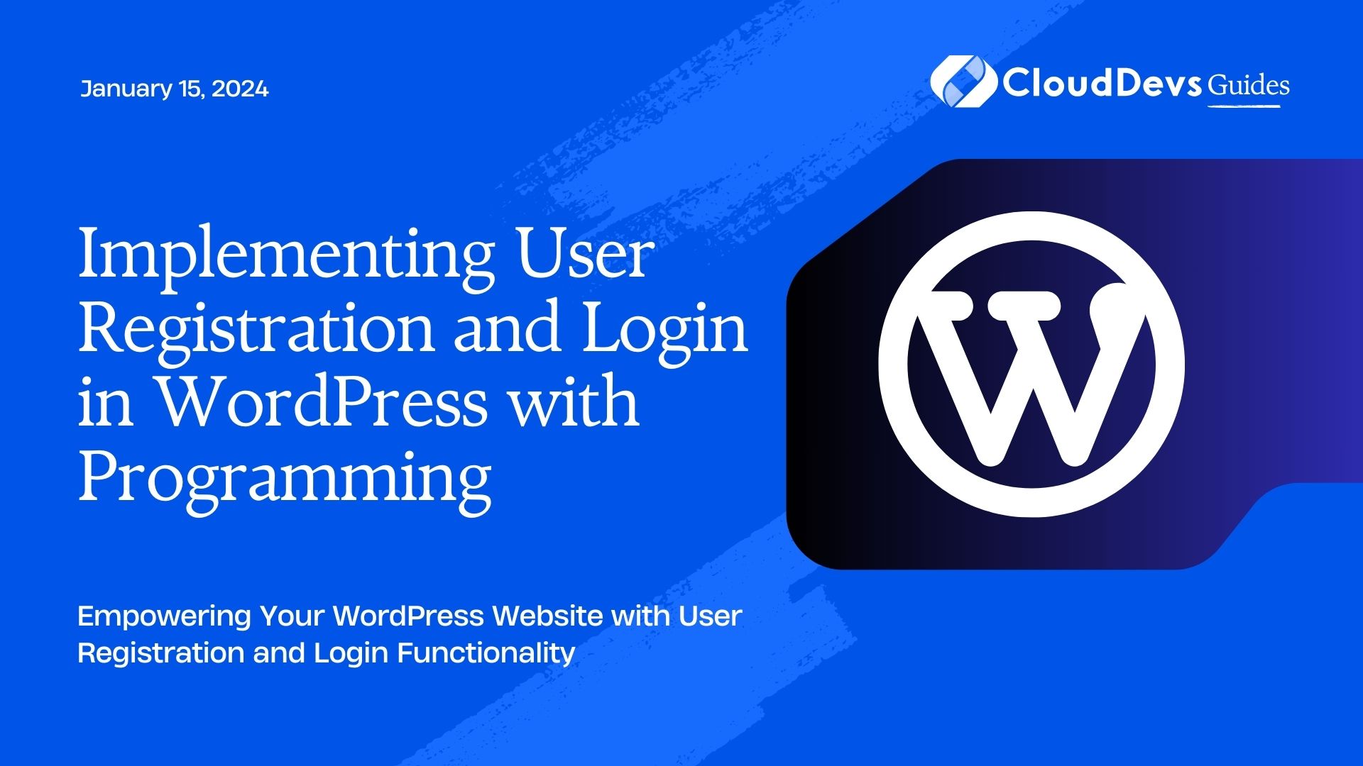 Implementing User Registration and Login in WordPress with Programming