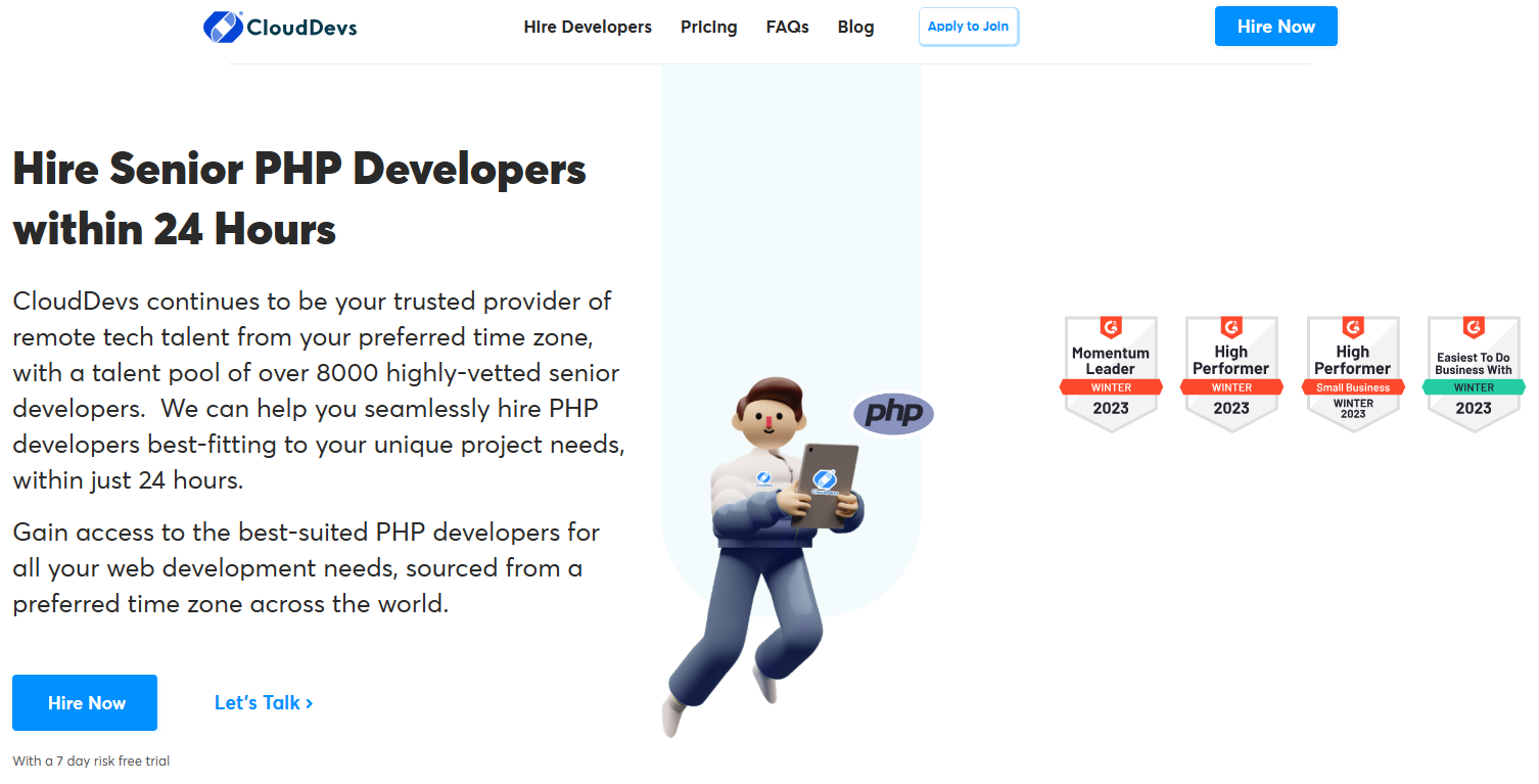 Sites to Hire PHP Developers - CloudDevs
