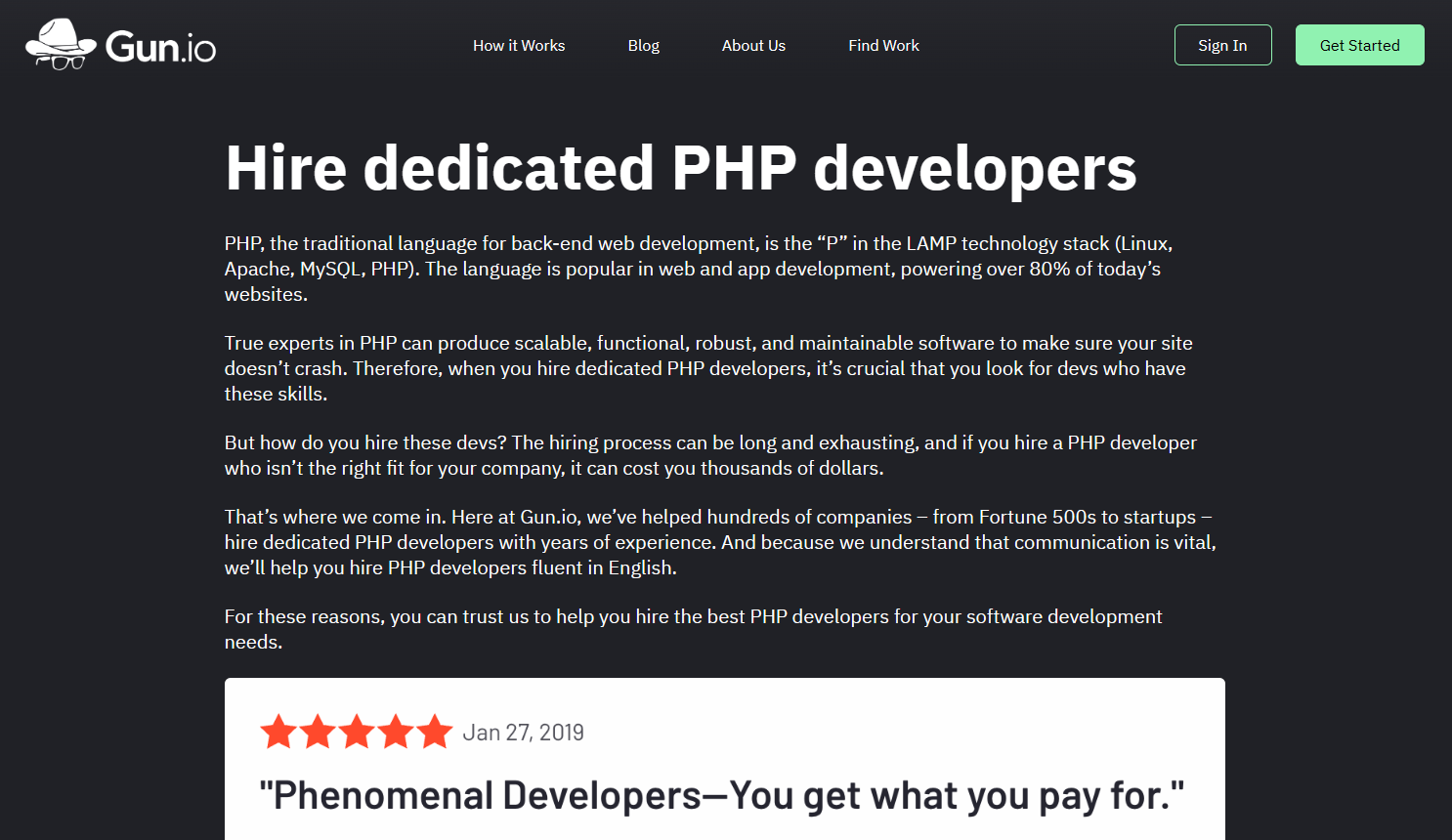 Gun.io - Hire Top PHP developers