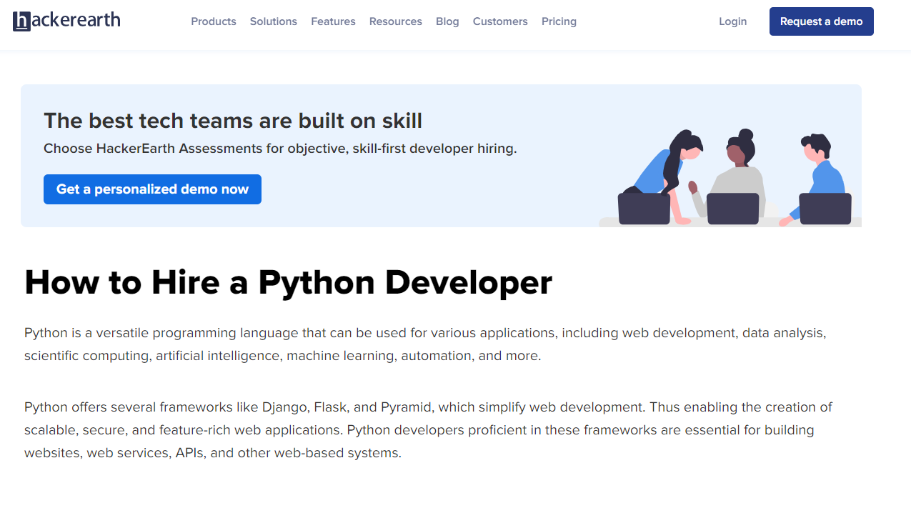 HackerEarth - Simplifying Python Developer Hiring
