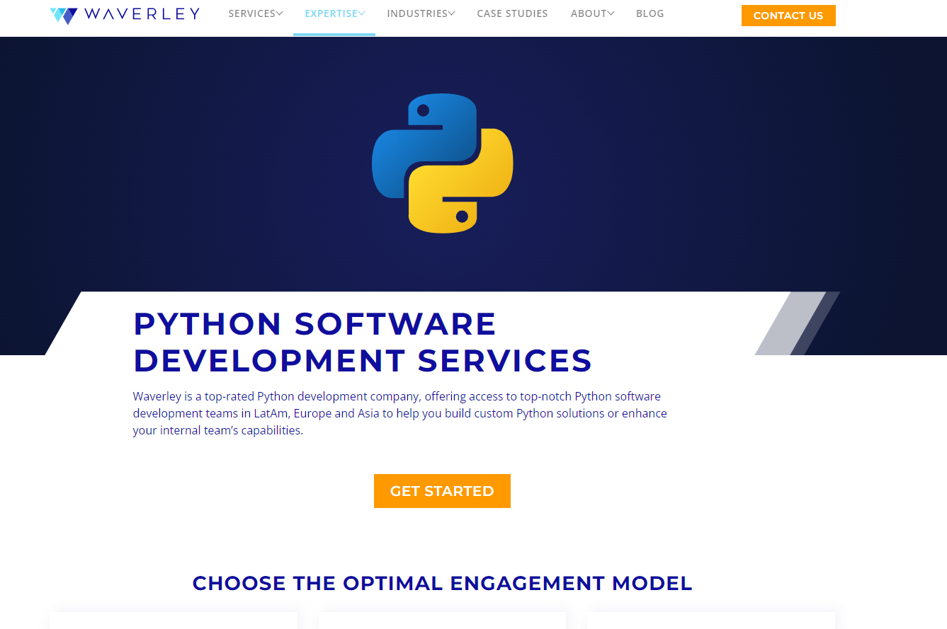 Waverley - Nearshore Software Development Excellence with Certified Python Engineers