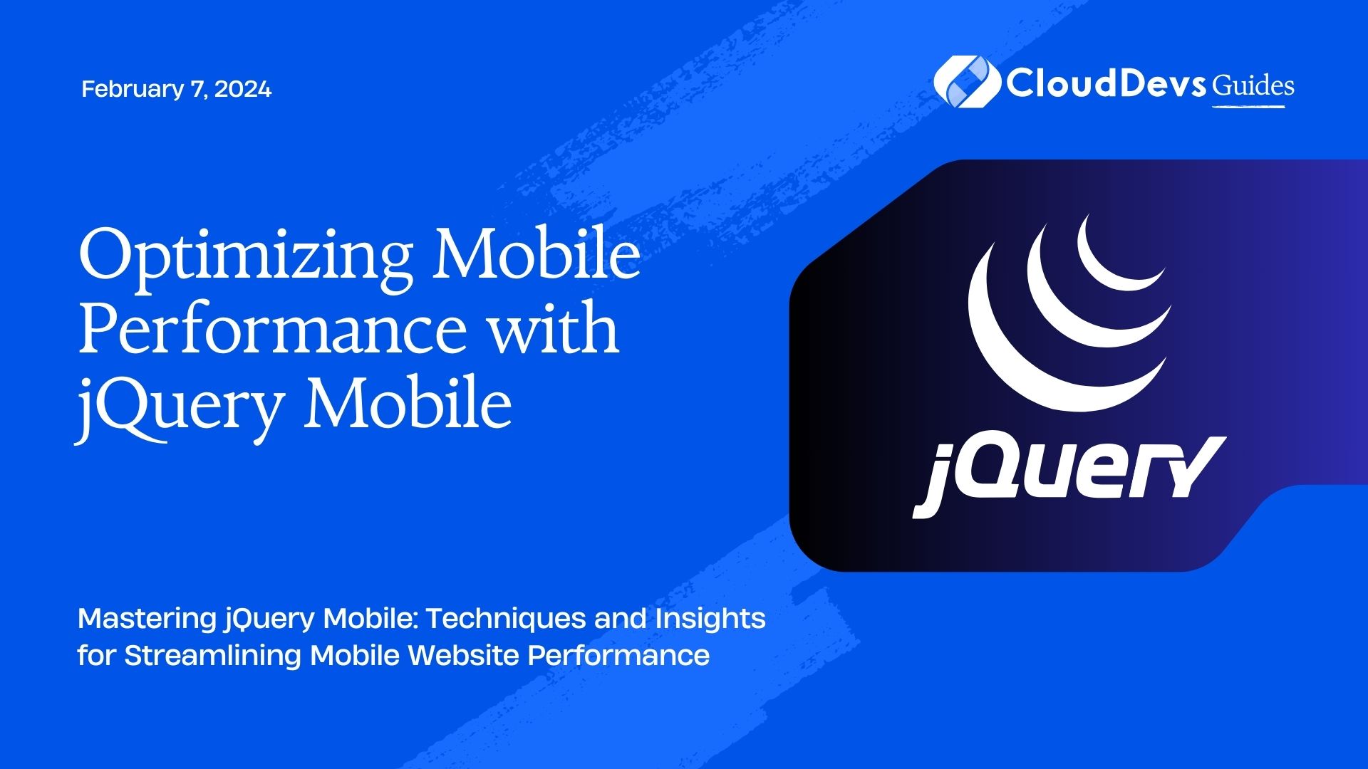 Optimizing Mobile Performance with jQuery Mobile