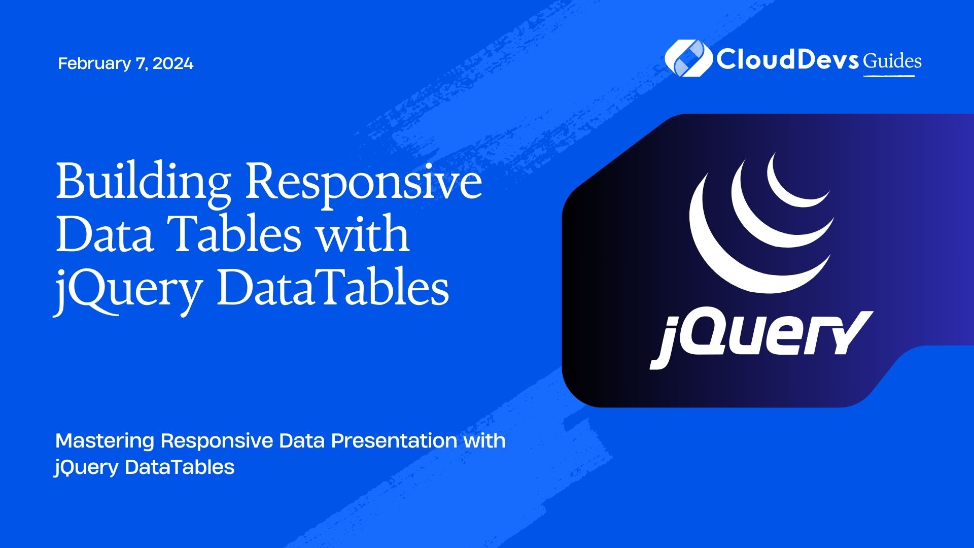 Building Responsive Data Tables with jQuery DataTables