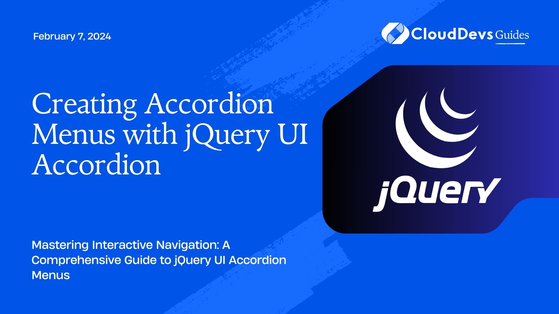 Creating Accordion Menus with jQuery UI Accordion