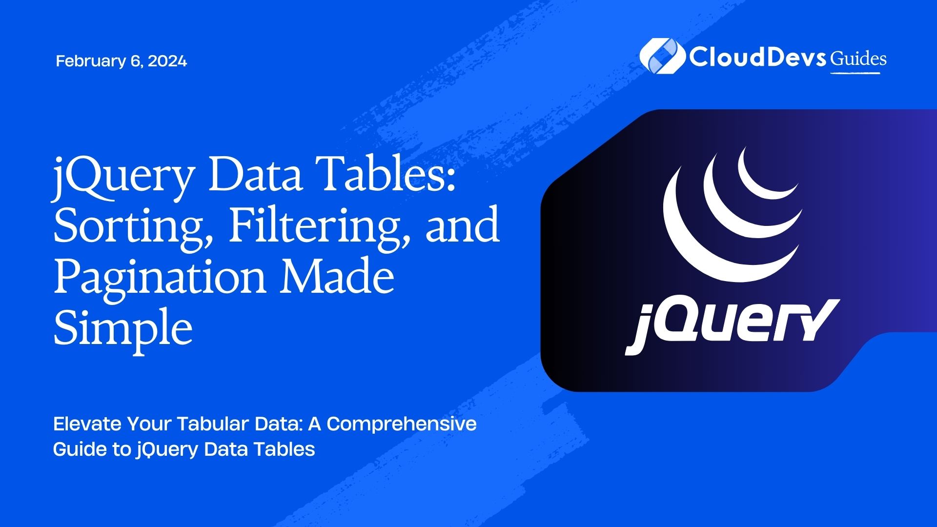 jQuery Data Tables: Sorting, Filtering, and Pagination Made Simple