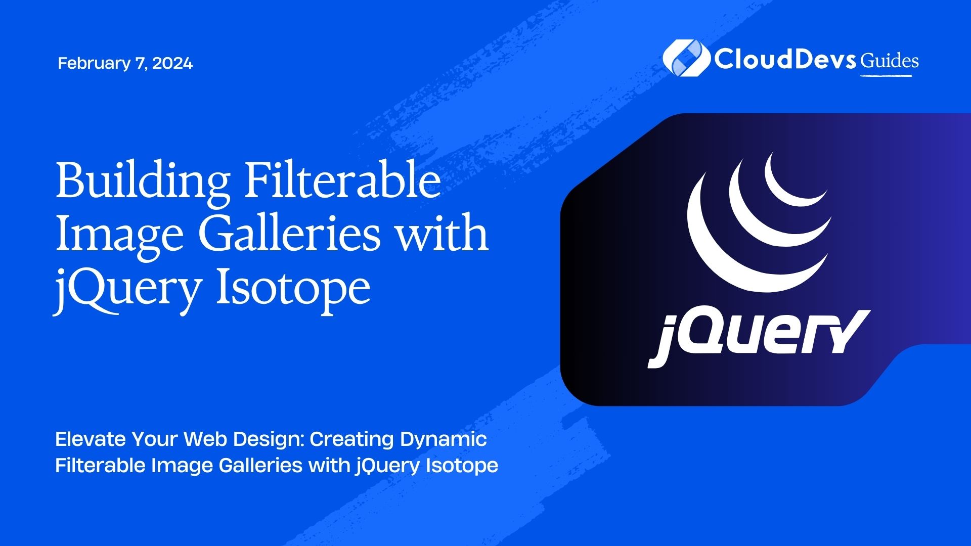 Building Filterable Image Galleries with jQuery Isotope