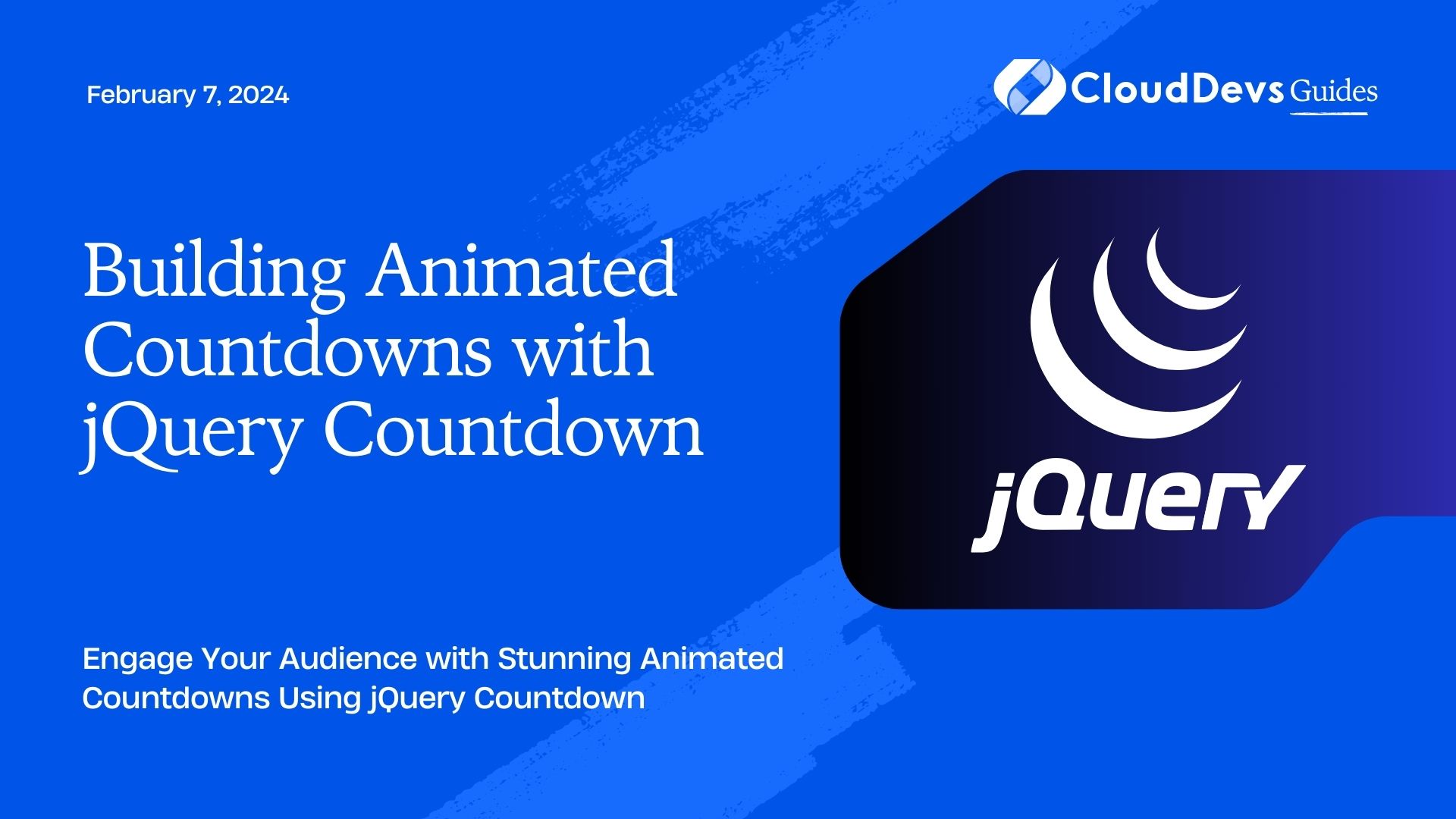 Building Animated Countdowns with jQuery Countdown