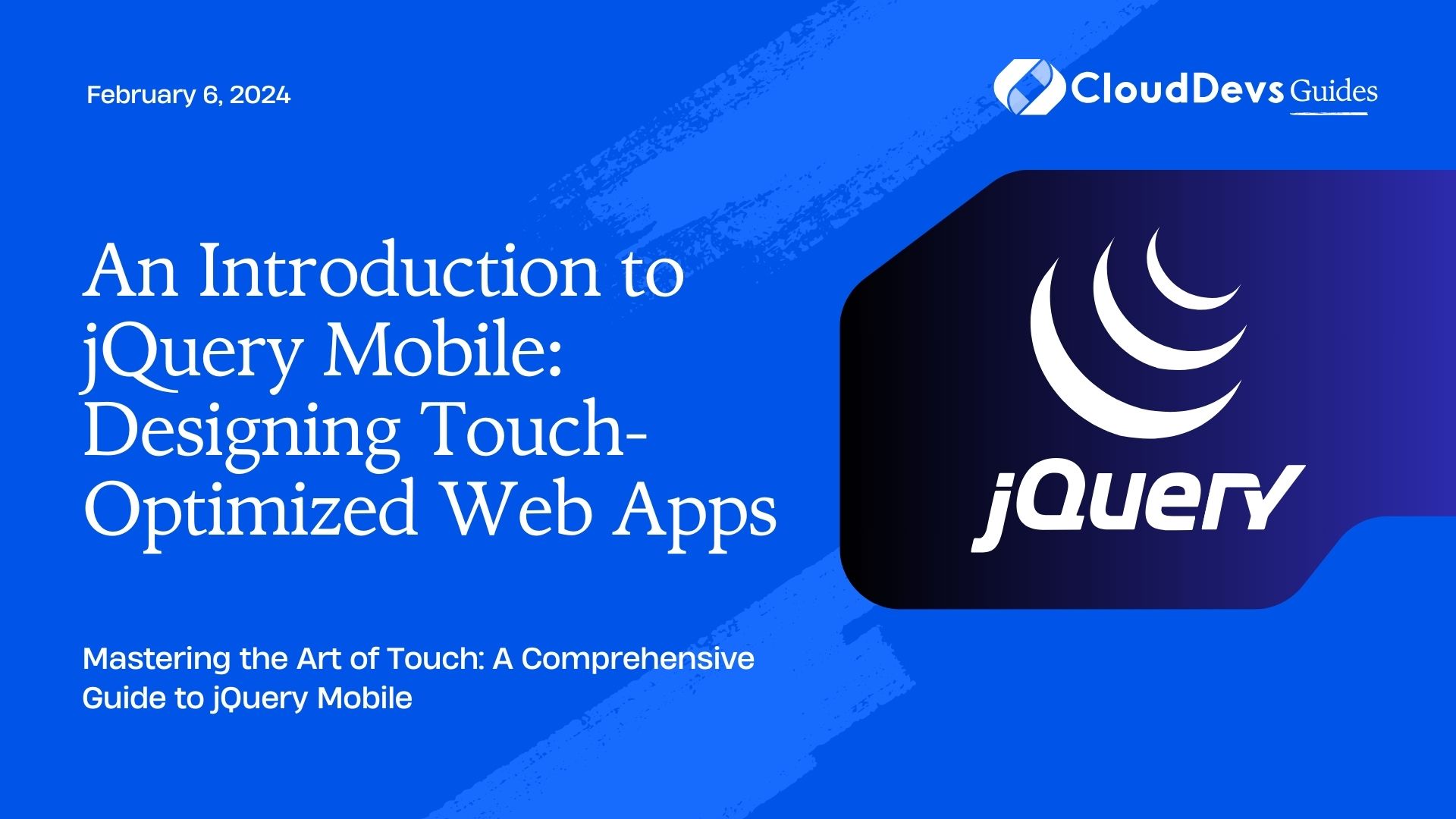 An Introduction to jQuery Mobile: Designing Touch-Optimized Web Apps