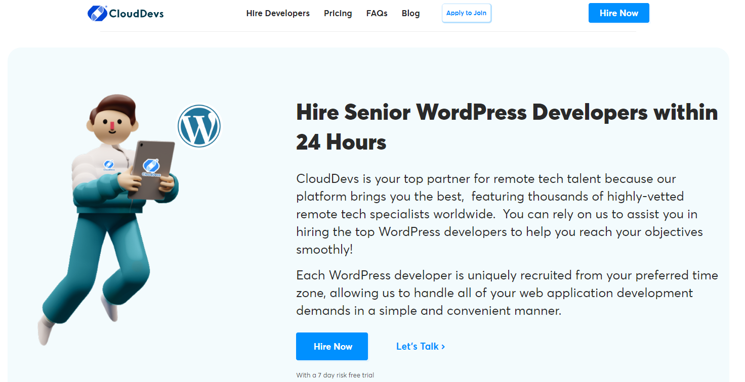 CloudDevs - Hire WordPress Developers Within 24 Hours