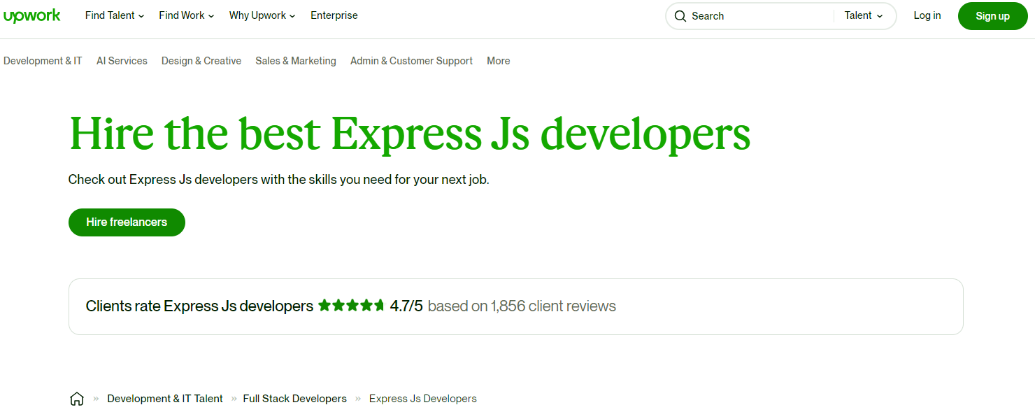 Upwork - Best Freelance Express Js Developers For Hire