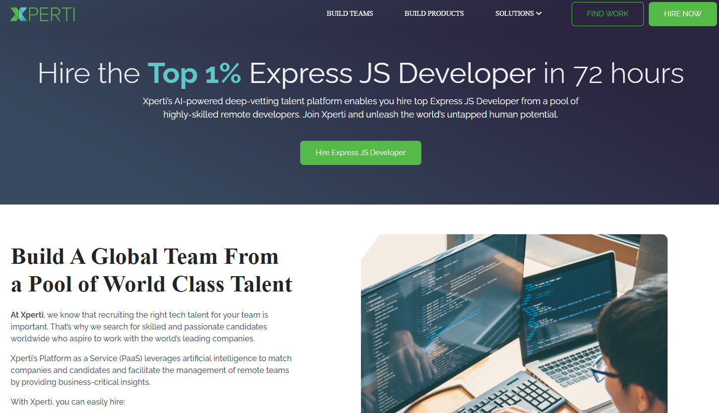 Xperti - Hire Skilled Express JS Developers for Your Next Project