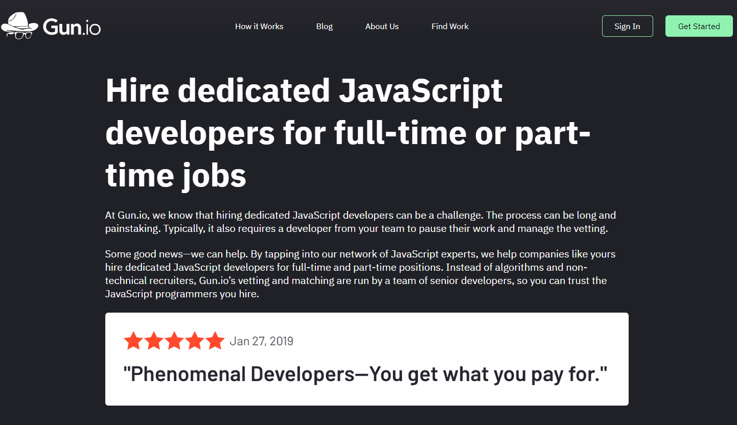 Gun.io - Hire The Best Dedicated JavaScript Developers