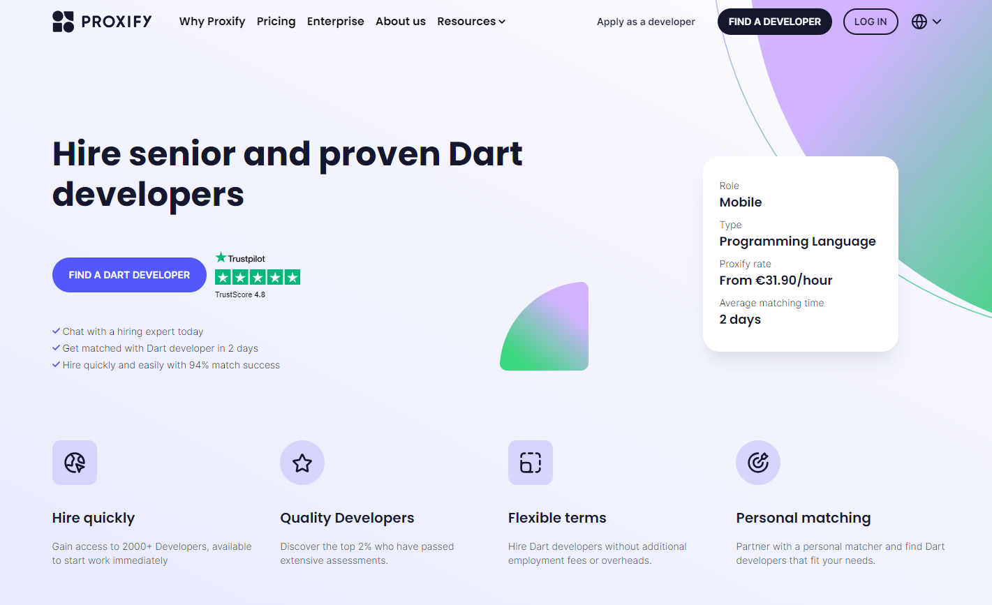 Proxify - Best Dart Developers To Hire In Two Days