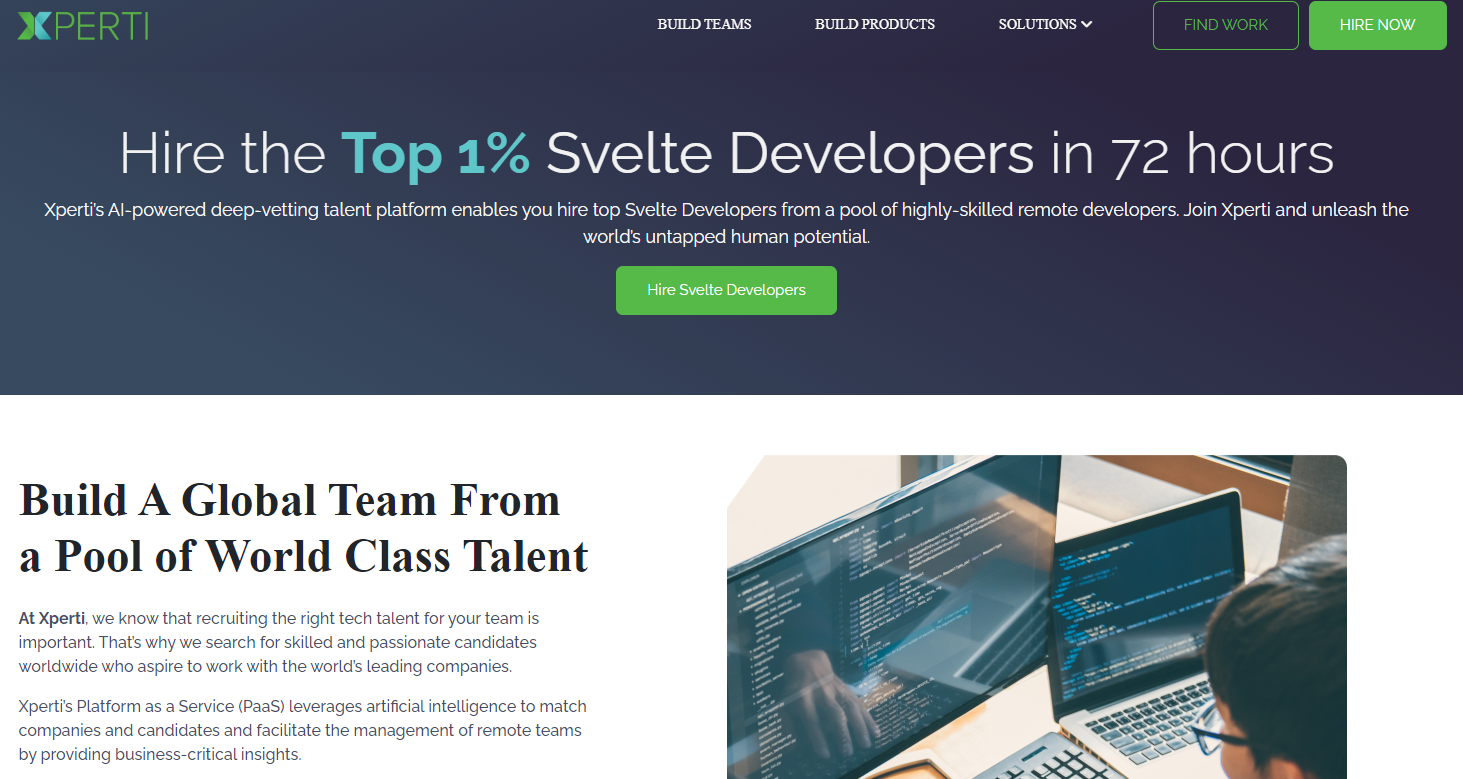 Xperti - Hire Skilled Svelte Developers for Your Next Project