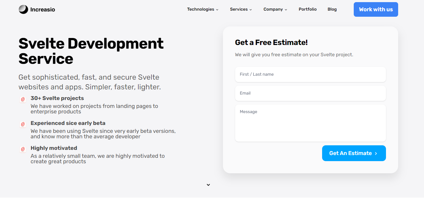 Increas.io - Find and Hire Svelte JS Developers Online