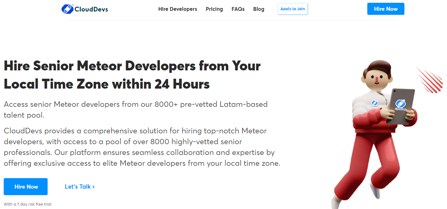Clouddevs - Hire Meteor Developers from Your Timezone within 24 Hours