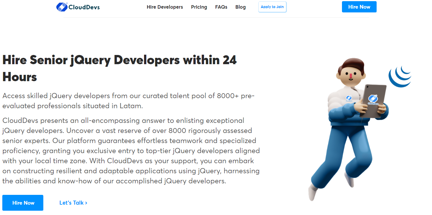CloudDevs - Code Excellence, Tailored to Your Timezone: Hire jQuery Developers in 24 Hours