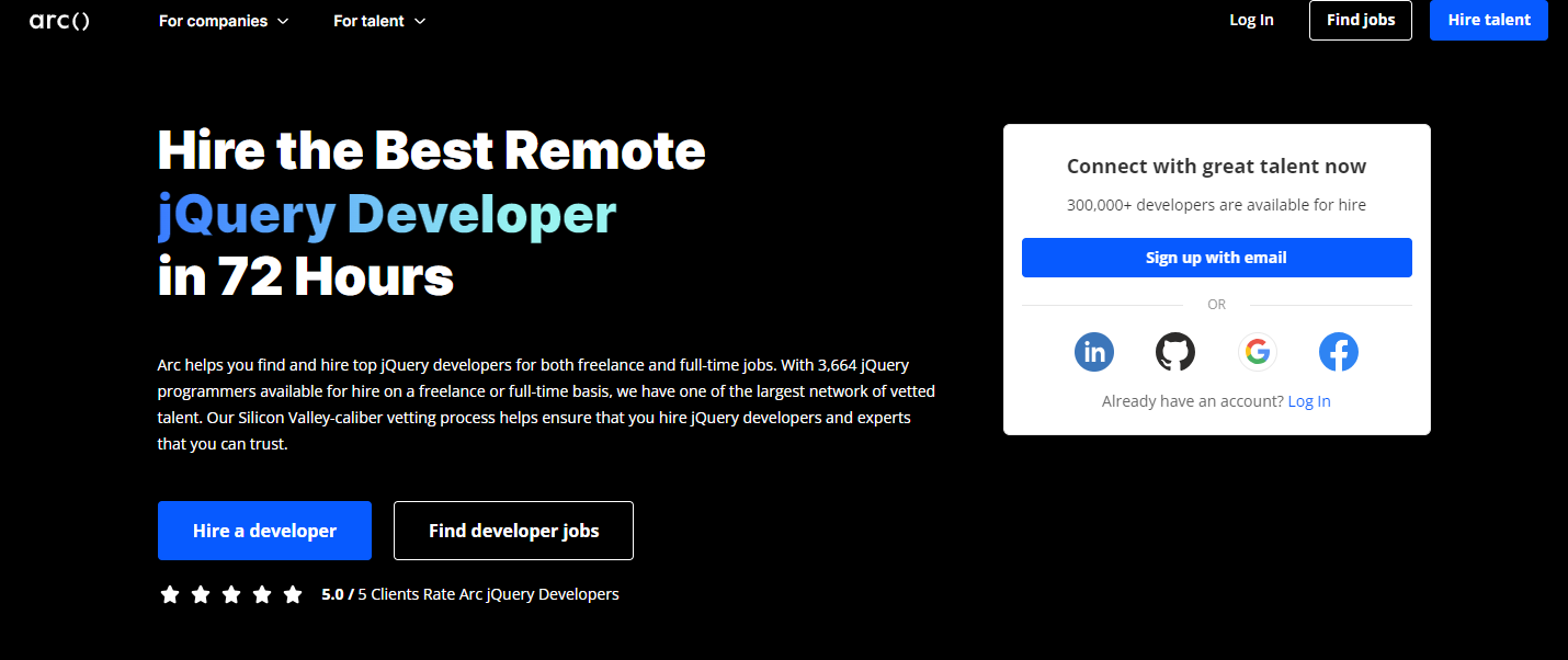 Arc .devs - Your Daily Source for Top jQuery Developers - Updated and Ready for Hire
