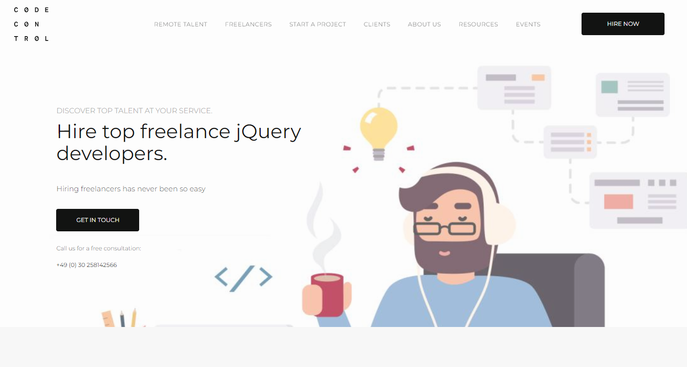 Code control.io- Future of Work - Find the Best Freelance jQuery Developers in 48 Hours