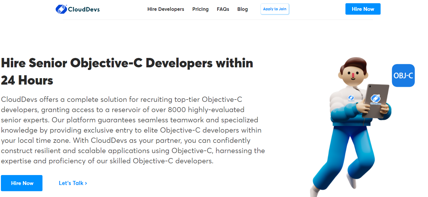 CloudDevs - Swift Solutions, Global Impact: Hire Objective-C Developers from Your Timezone in 24 Hours