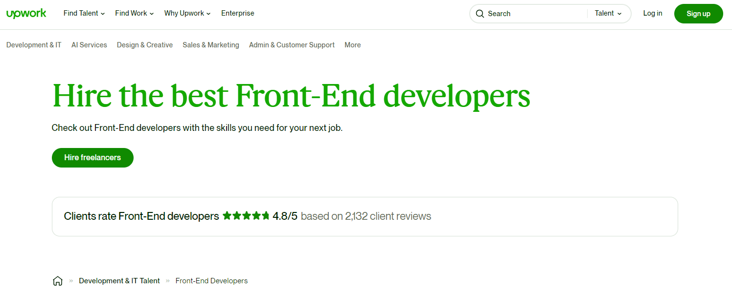 Upwork - Seamless Frontend Development, Your Way, Your Pace