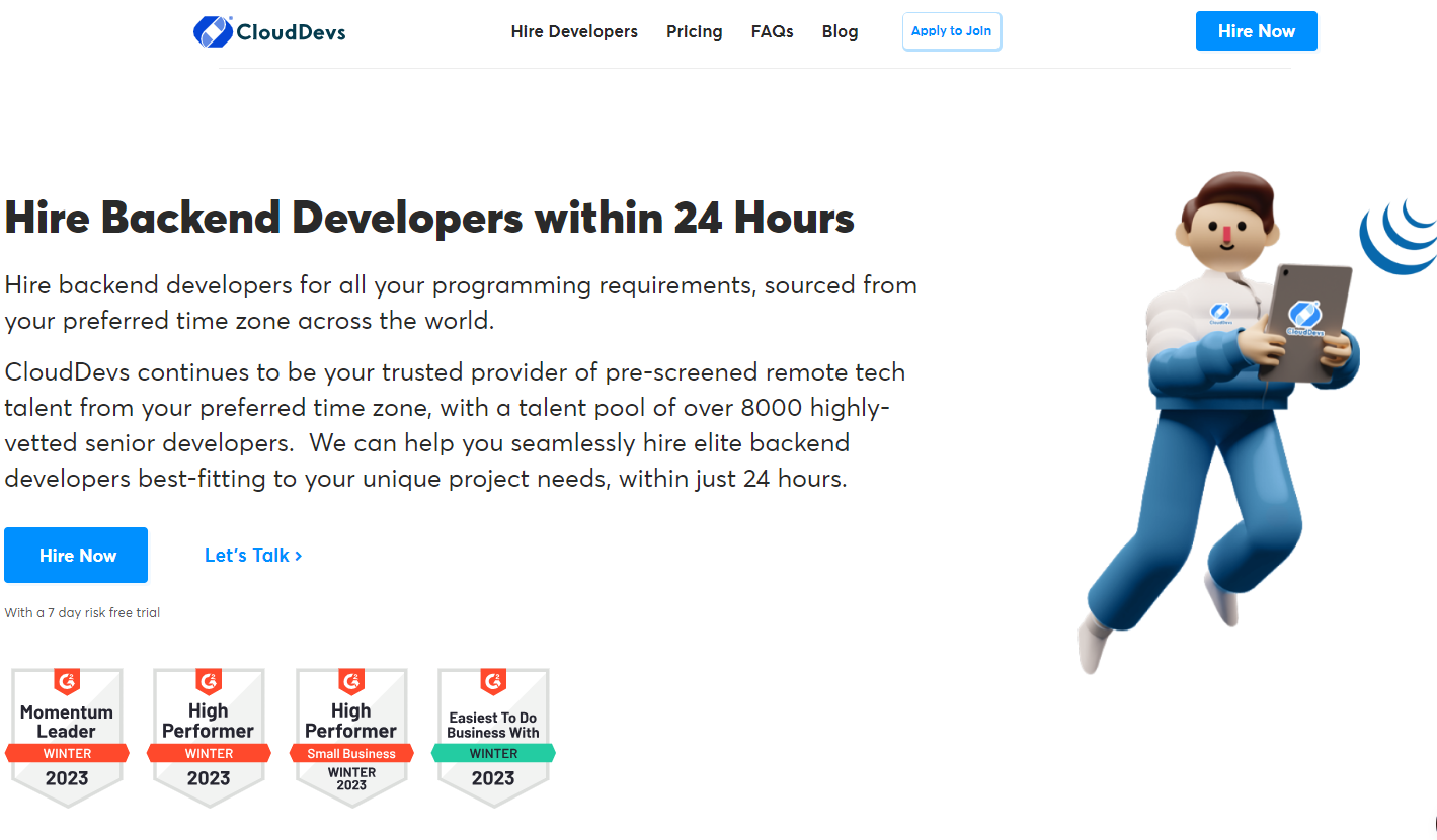 Clouddevs - Latin America's Elite Backend Developers, Tailored to Your Timezone